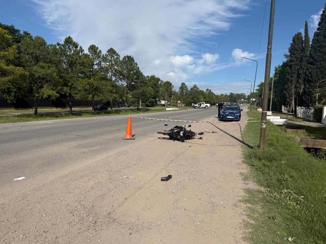 Así fue el accidente que paralizó la Ruta 9 de Funes: dos motocicletas, una maniobra ilegal y un duro choque 